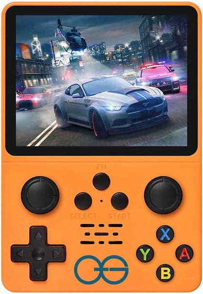 QuantumG - R35S Retro Handheld Game Console with 3.5 Inch IPS HD Display, Linux System, 64GB Inbuilt Games – Compact Pocket Video Game (Yellow) - kavyachic