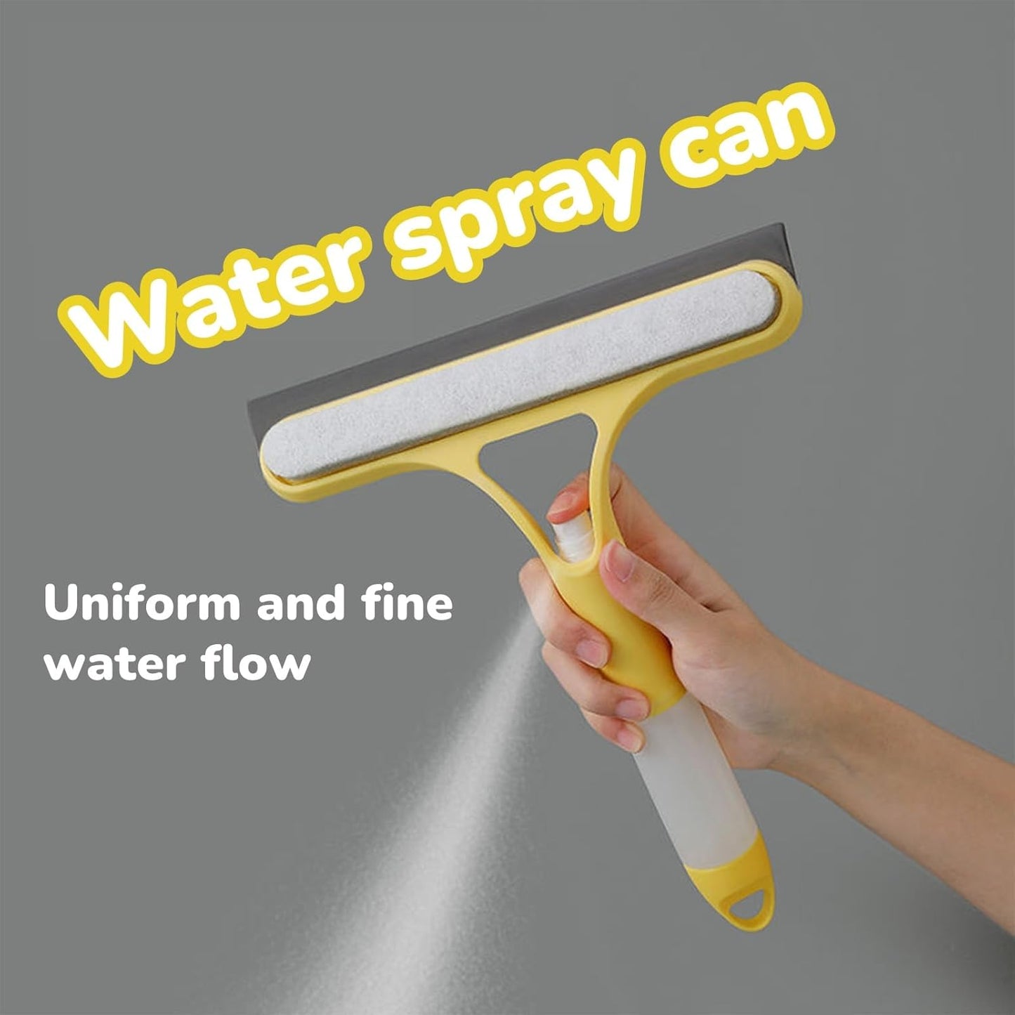 อุปกรณ์ทำความสะอาดกระจก 3 in 1 ประกอบด้วย ที่ปาดน้ำสำหรับกระจก ที่ปาดน้ำสำหรับกระจกเงา และที่ฉีดน้ำ