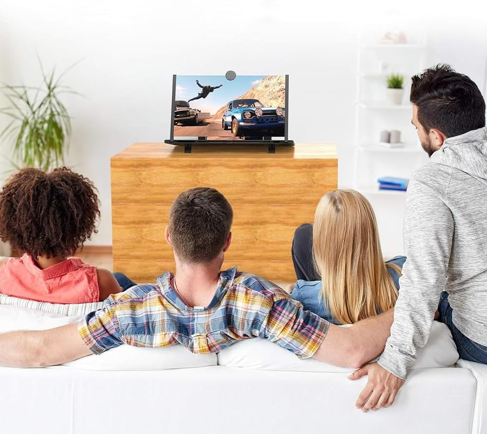 Smartphone Magnifier Stand, 14" 3D HD Cell Phone Magnifying Projector for Movies, Videos, and Gaming, Foldable Phone Stand With Screen Amplifier - kavyachic