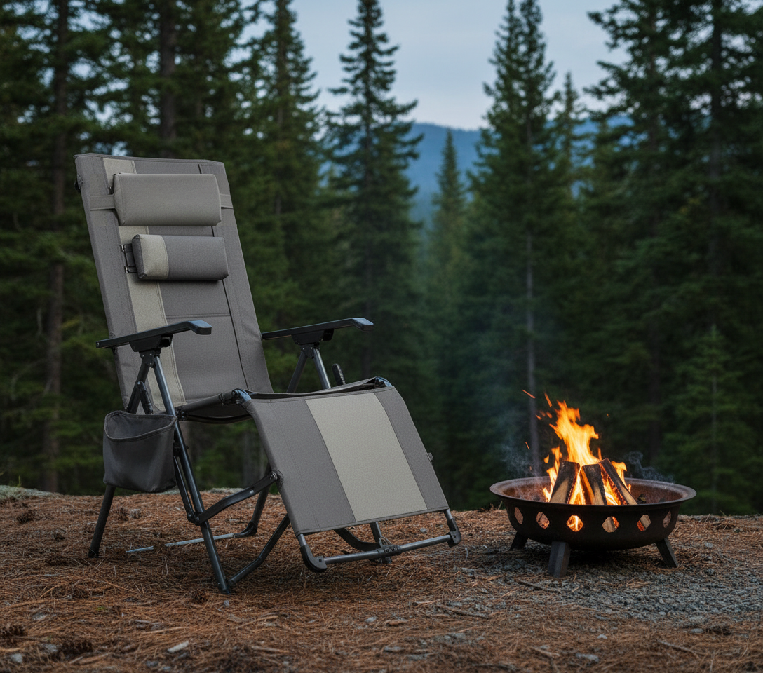 🎁โปรโมชั่นแบล็กฟรายเดย์ ลด 50%🛋️เก้าอี้เอนนอนพกพาพร้อมที่วางเท้า